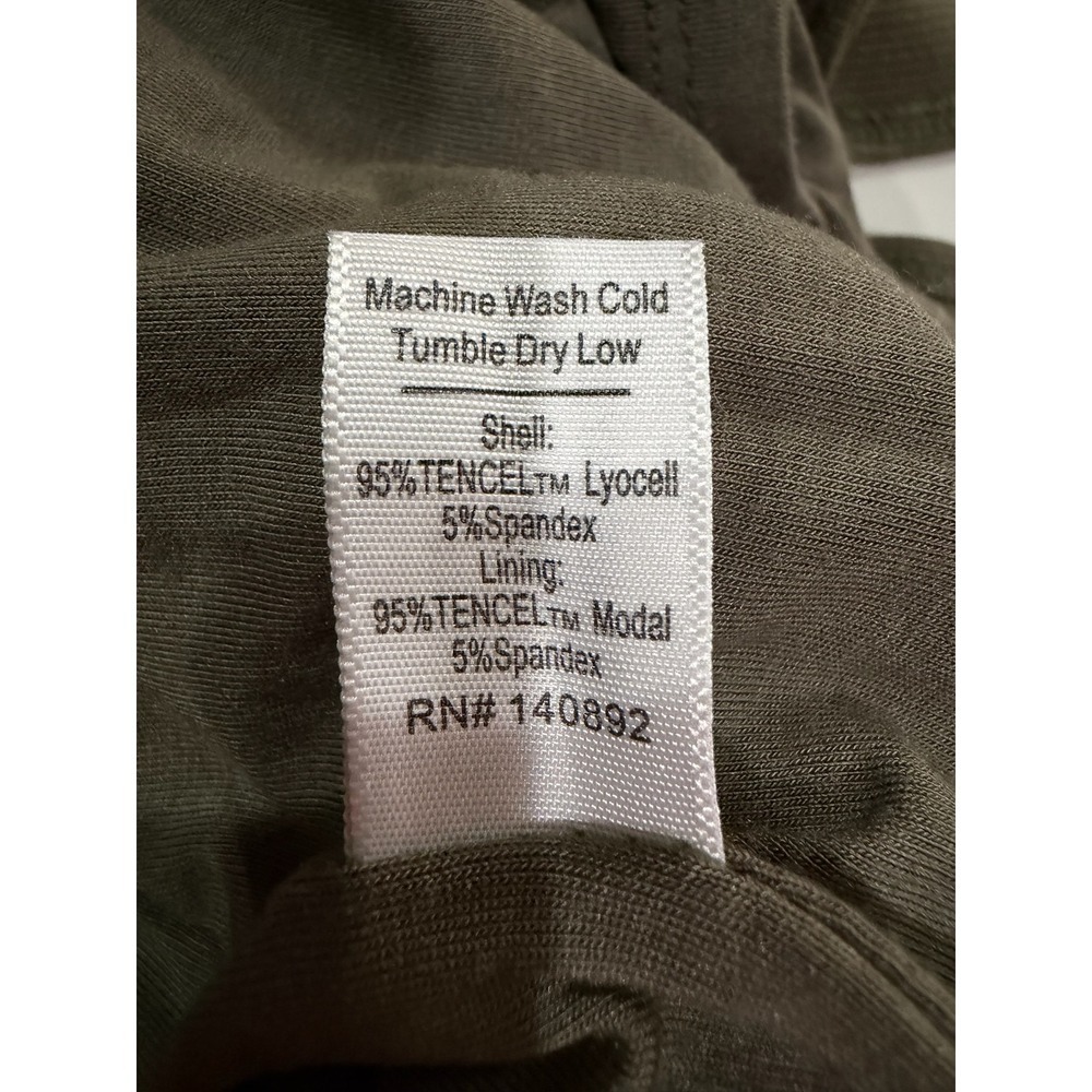 Marine Layer Lexi Rib Midi Dress Olive Green Scoop Neck Short Sleeve Size M - Picture 4 of 7